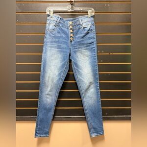 Tinseltown High Rise Button Fly Skinny Jeans Size 5